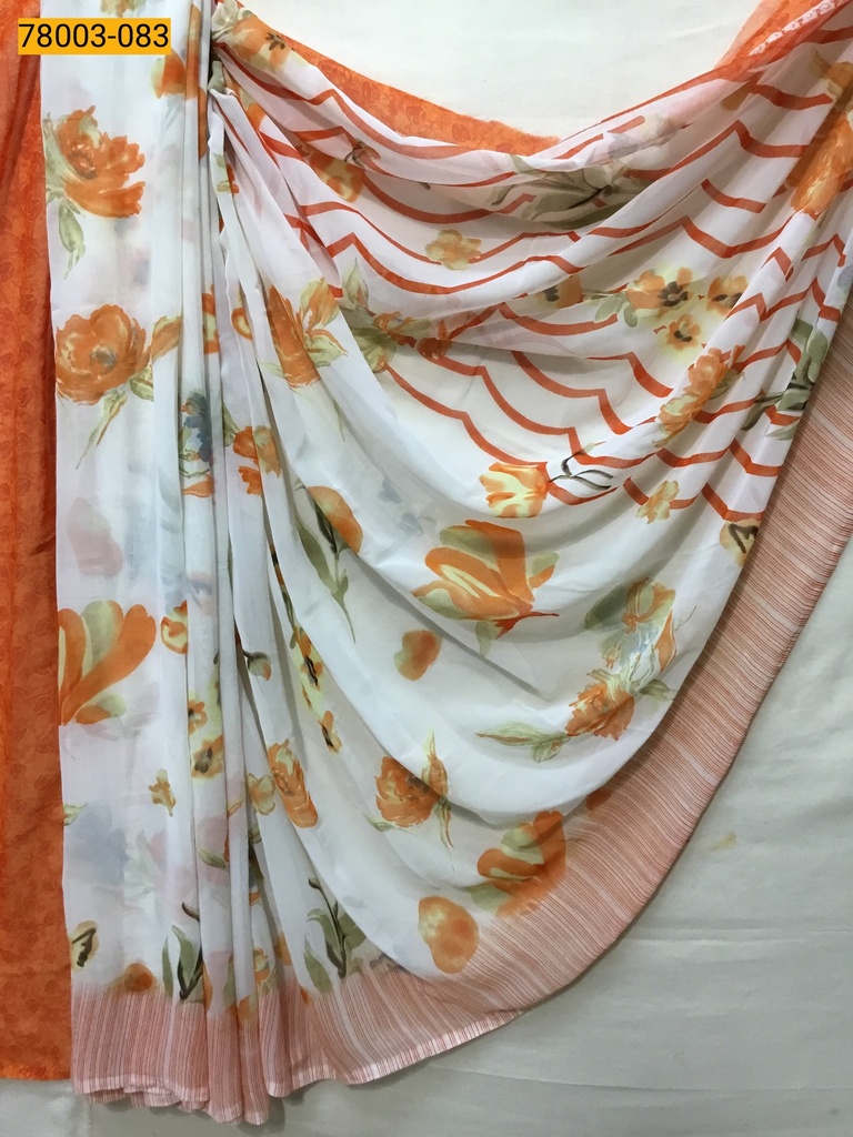 chiffon printed sarees