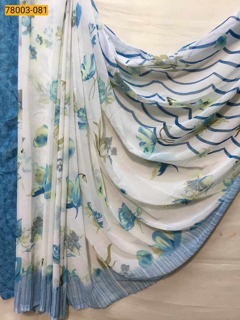 chiffon printed sarees