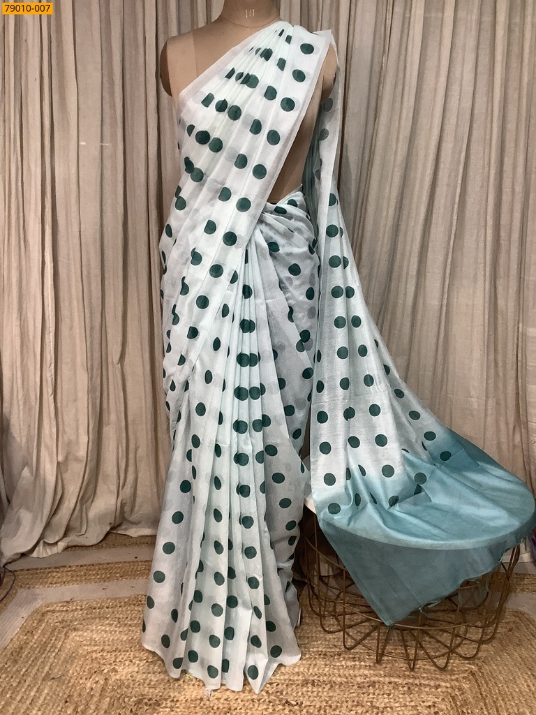 [79010-007] Kota hand block printed sarees (79010-007)