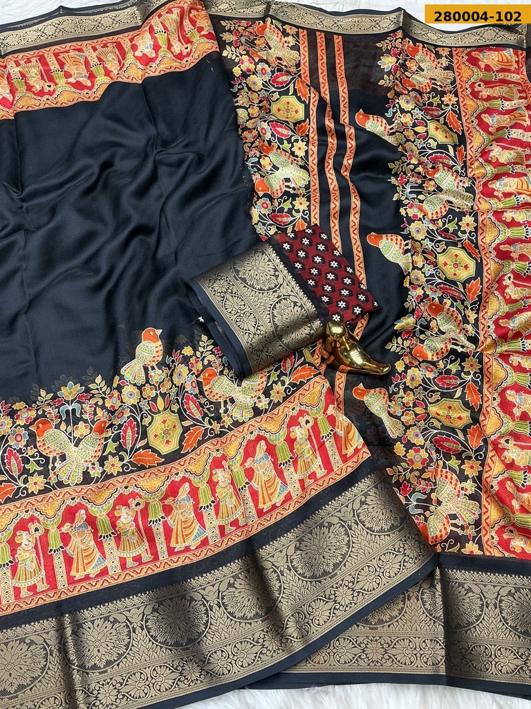 Midnight Mehfil dola silk Saree