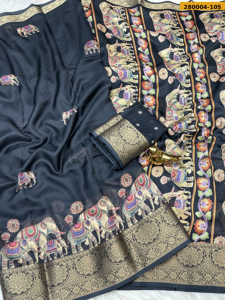 Midnight Mehfil dola silk Saree