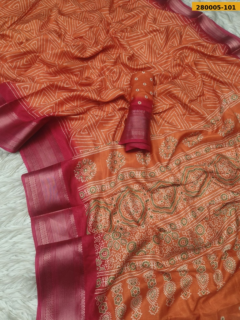 [280005-101] Fancy Dola Silk Saree (280005-101)