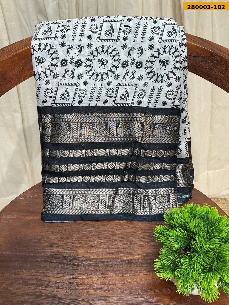 Fancy Dola Kalamkari Printed Sarees