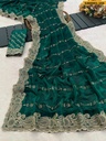 Fancy NC Satin Embroidery Saree