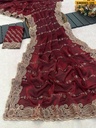Fancy NC Satin Embroidery Saree