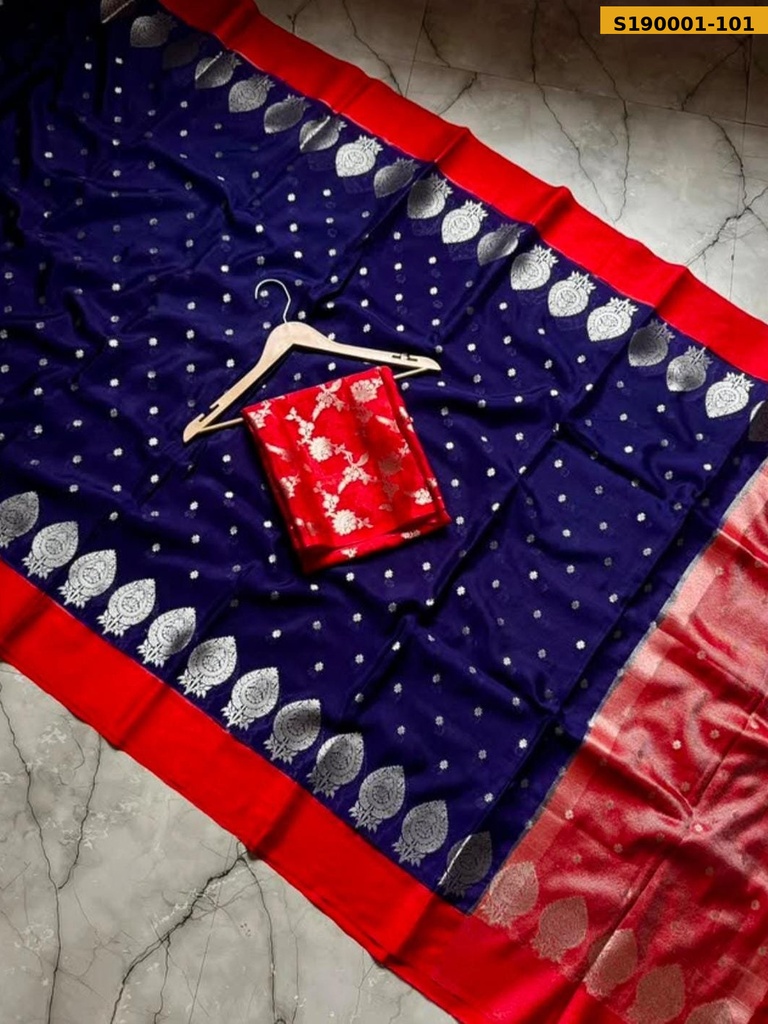 [S190001-101] Fancy Banarasi Soft Warm Silk Saree (S190001-101)