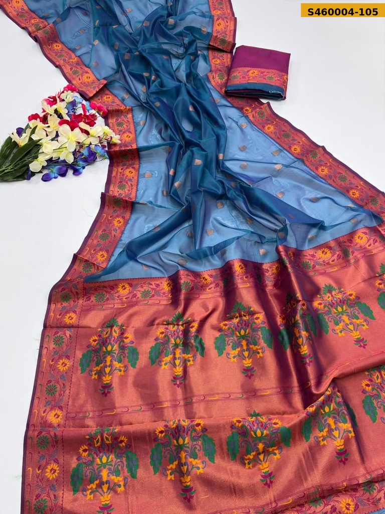 Fancy Soft Tissue Silk Paithani Saree