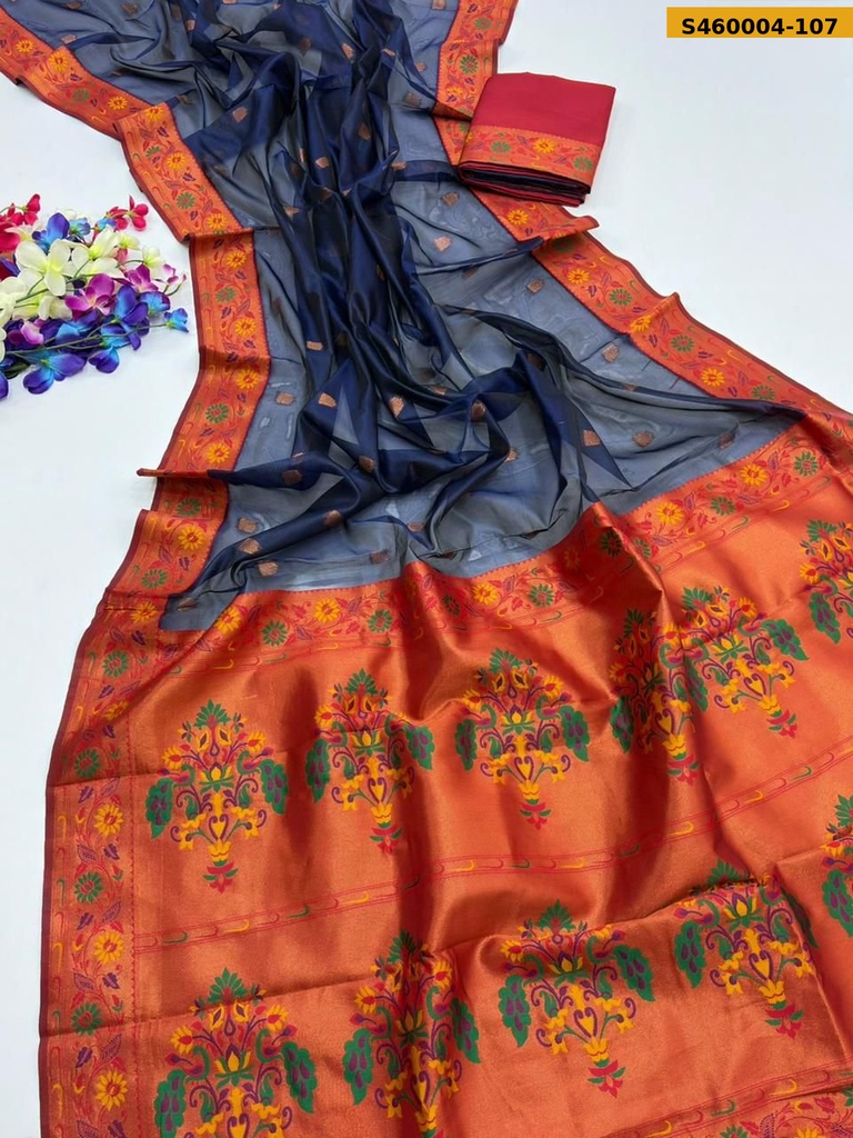 Fancy Soft Tissue Silk Paithani Saree