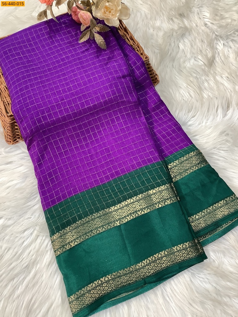 [S6-440-015] Fancy Mysore warm silk sarees