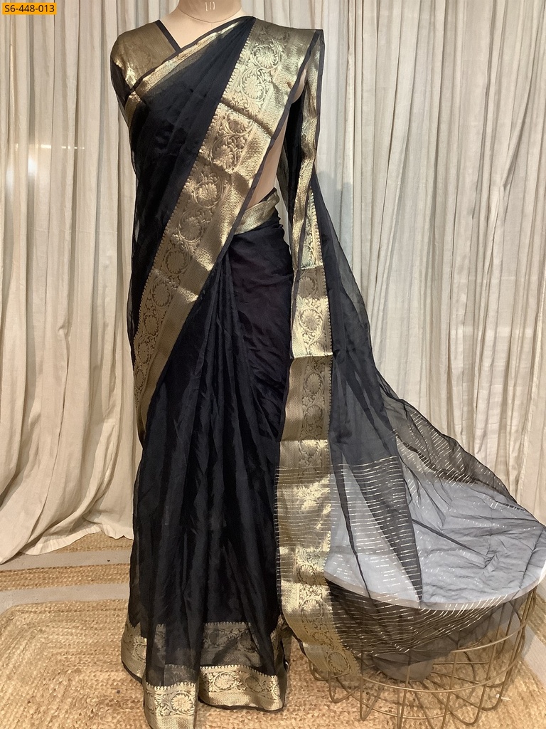 [S6-448-013] Fancy Organza sarees (S6-448-013)