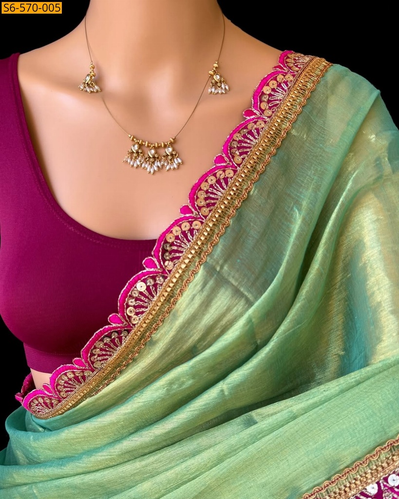 Fancy Cotton Tissue silk saree