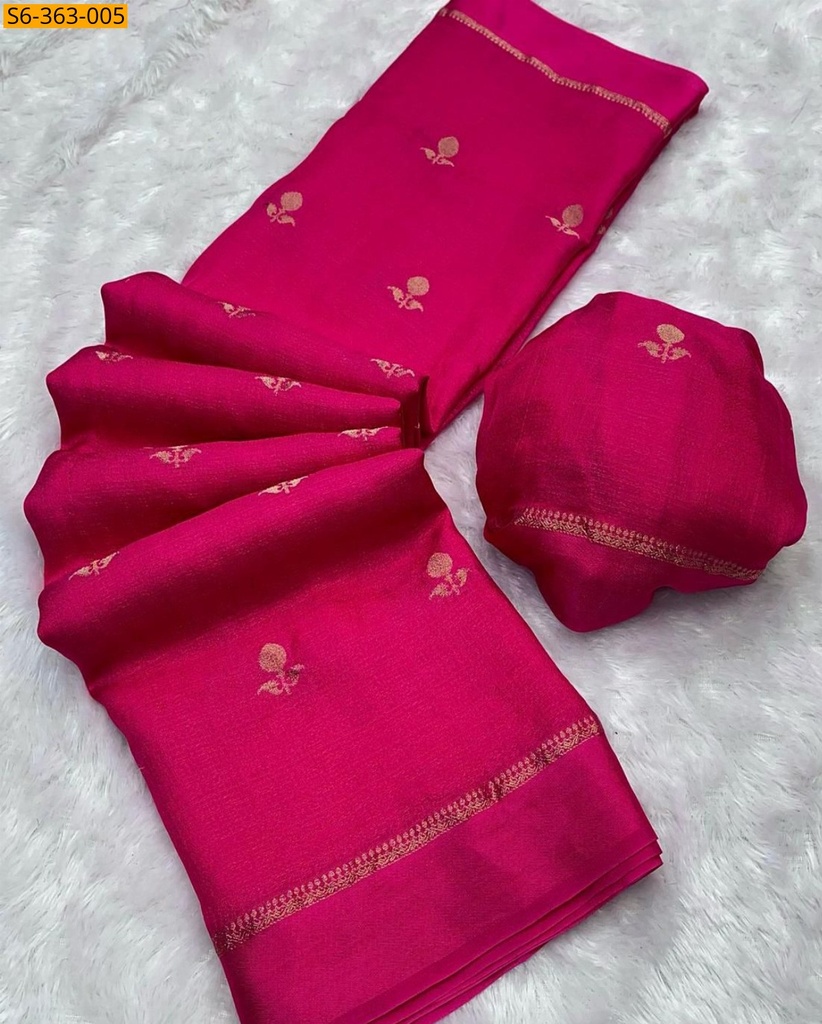 [S6-363-005] Fancy Viscose Khadi Silk Saree