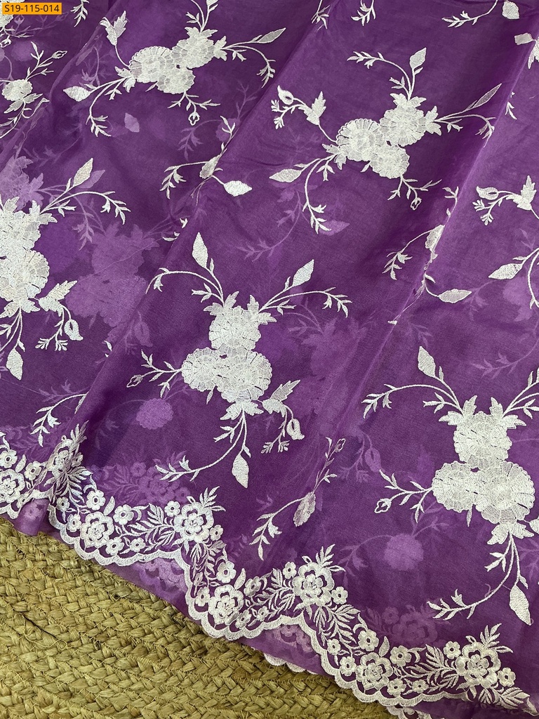 [S19-115-014] Fancy banarasi Organza saree (S19-115-014)