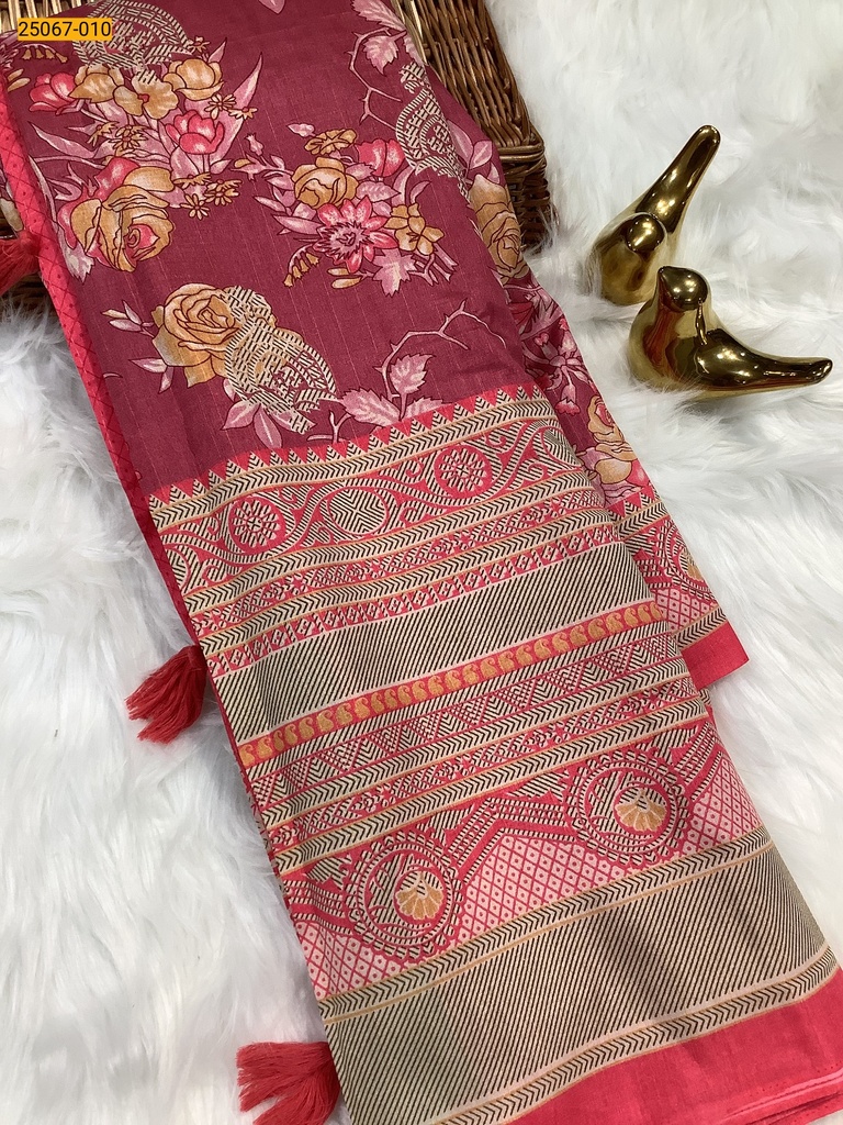 Mulmul Fancy Silk Cotton Saree