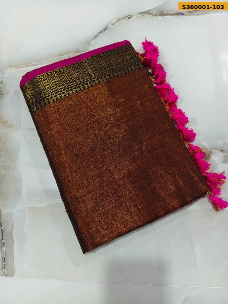 Fancy Bengal Tissue Khadi Cotton Saree
