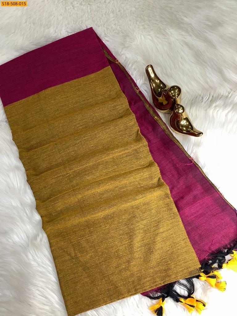 [S18-508-015] Fancy Khadi Cotton saree (S18-508-015)
