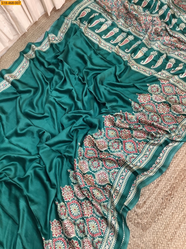[S18-468-007] Fancy satin silk saree (S18-468-007)