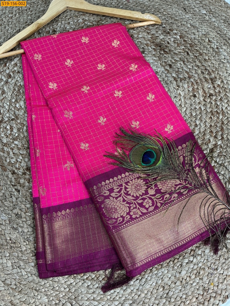 [S19-156-002] Banarasi katan silk Sarees