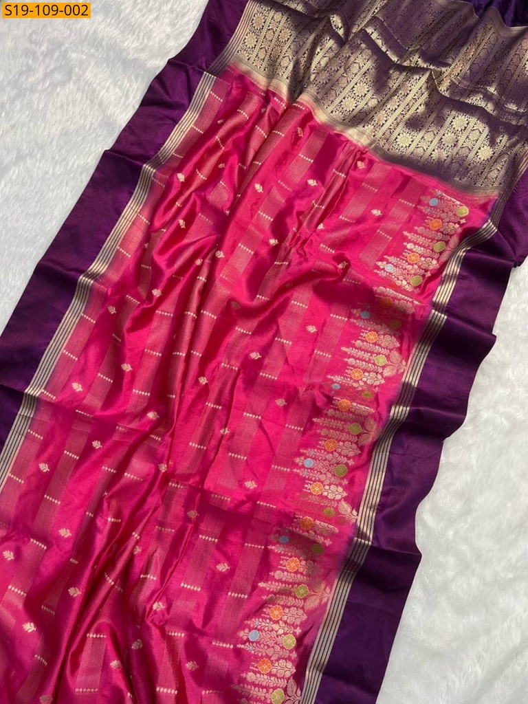 [S19-109-002] Fancy semi katan soft silk saree
