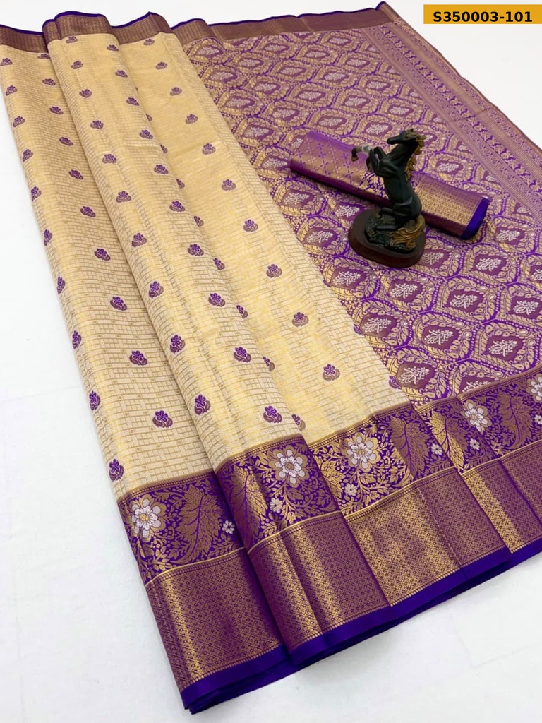 [S350003-101] Fancy kanchipuram Silk Saree (S350003-101)