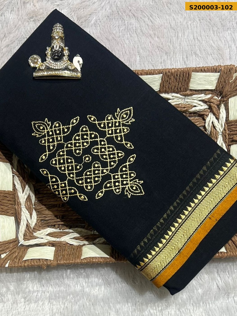 Traditional Narayanpet Kolam Design Saree