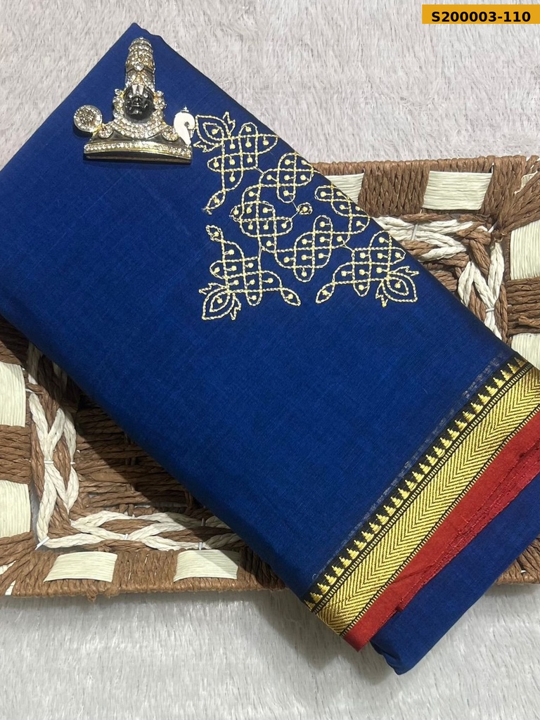 Traditional Narayanpet Kolam Design Saree