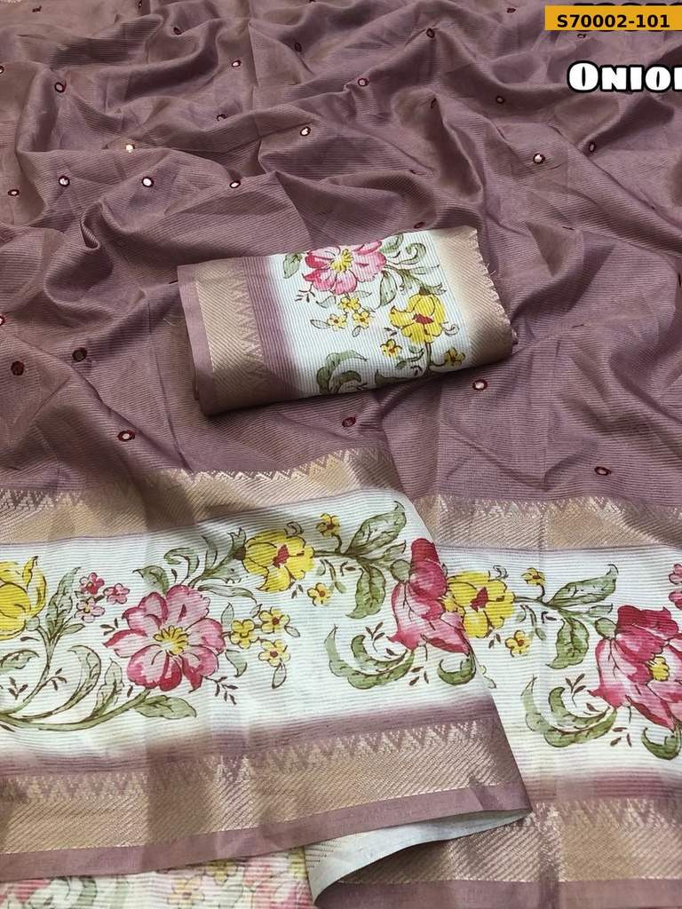 [S70002-101] Fancy Tanjur Silk Saree (S70002-101)