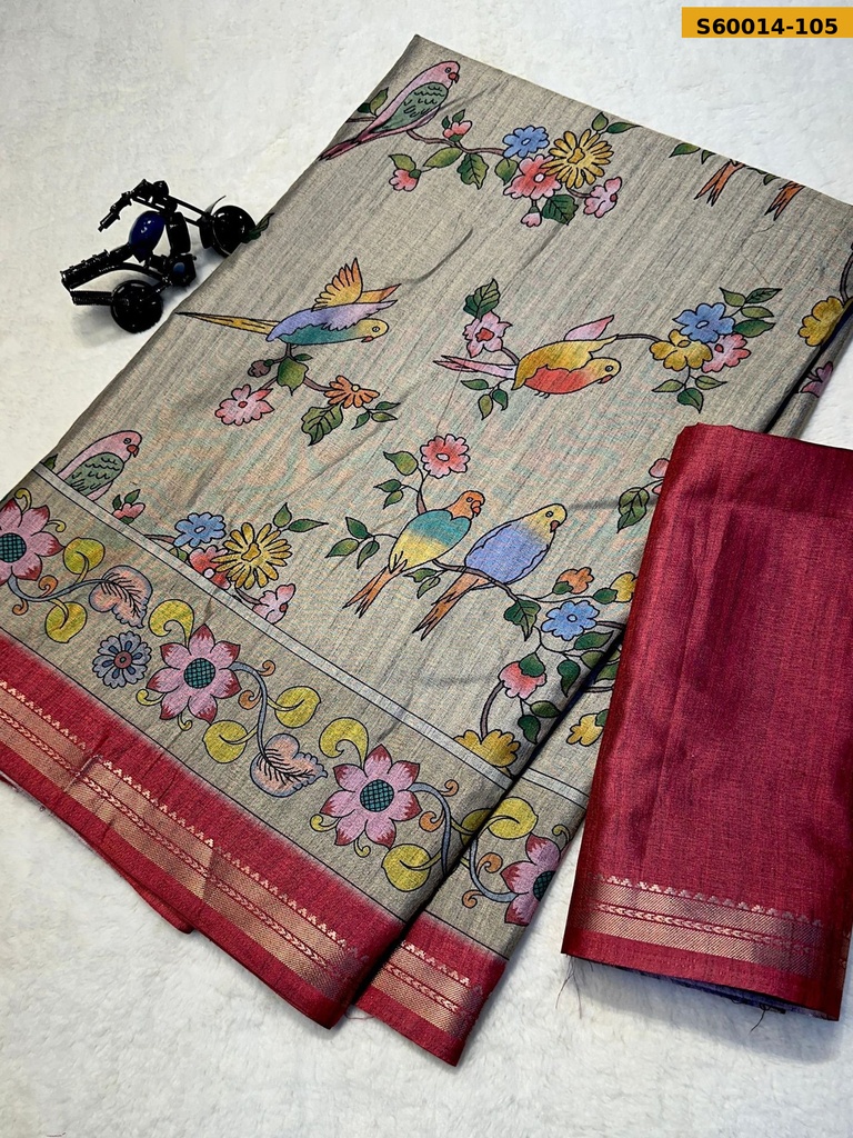 Fancy Tussar Silk Saree