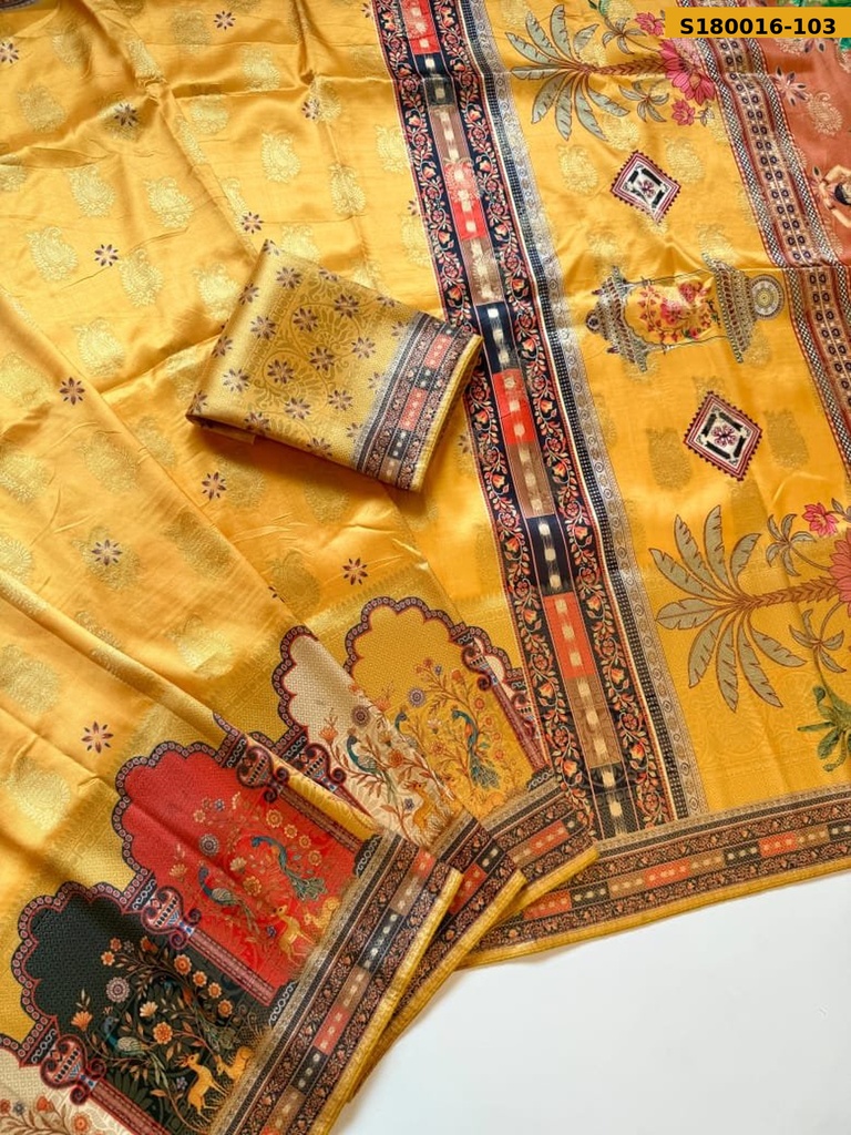 Fancy Dola Silk Jacquard Weaving Saree