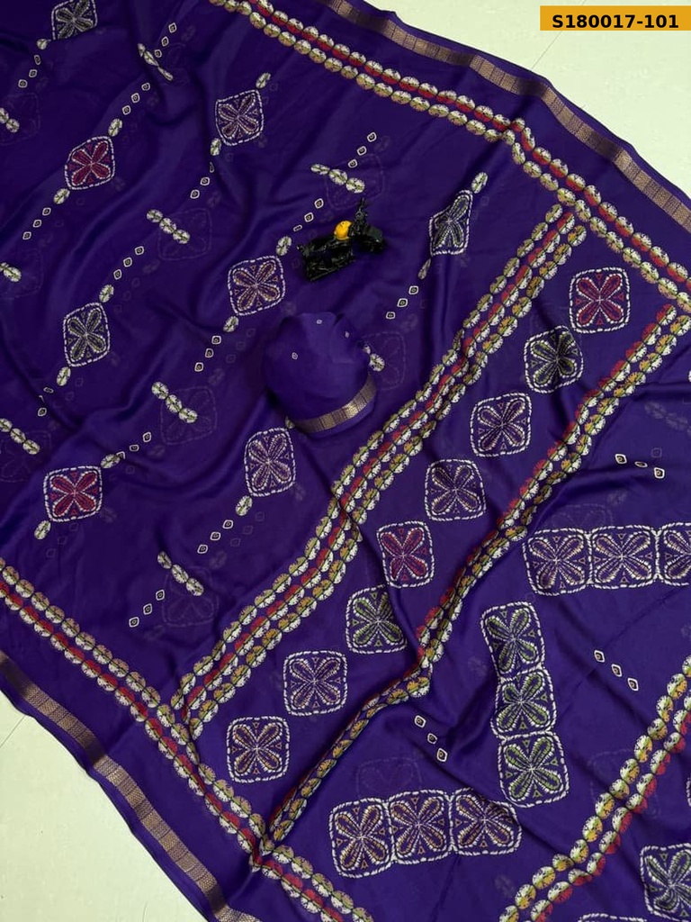 [S180017-101] Fancy Georgette Saree (S180017-101)