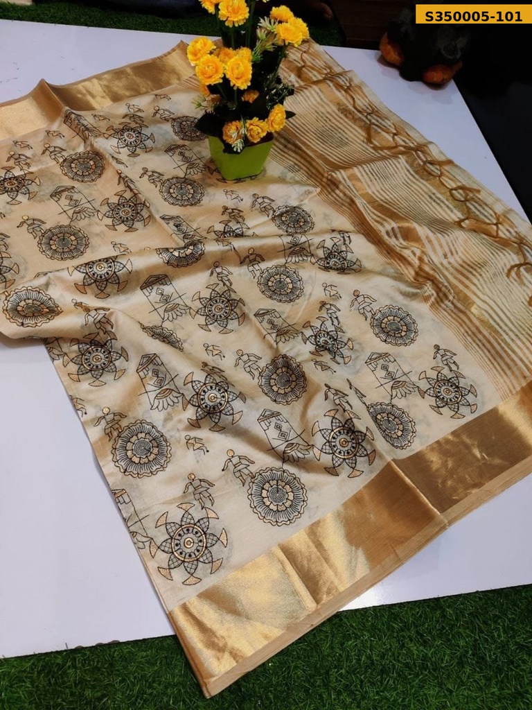 Soft tussar silk sarees