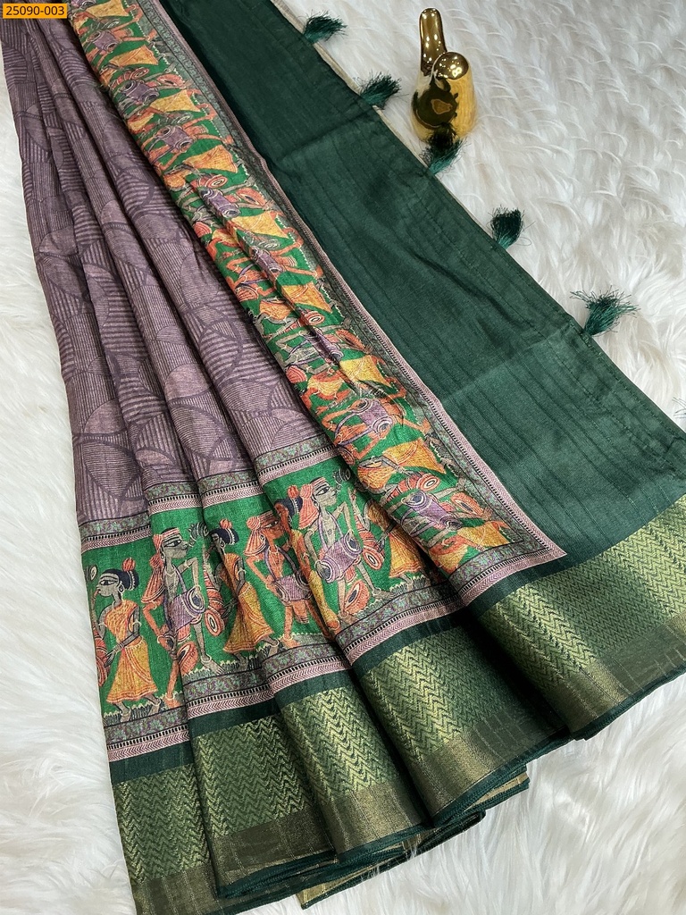 Fancy Semi Tussar Silk Saree