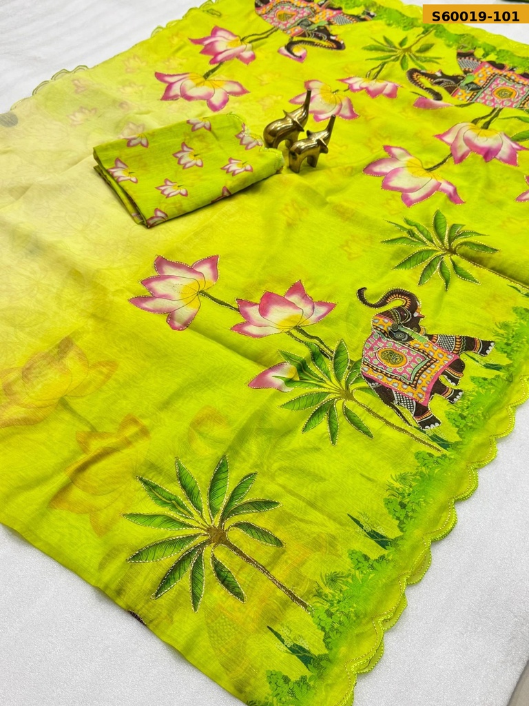 Fancy Soft Chanderi Cotton Saree