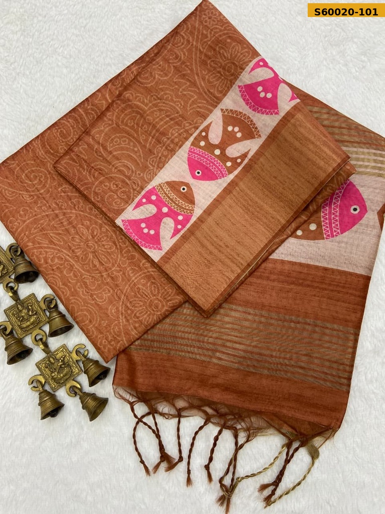 Fancy Soft Tussar Silk Saree