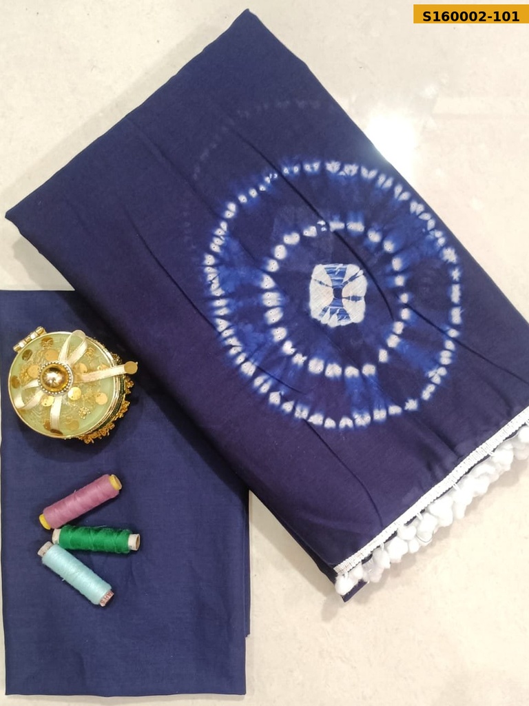Fancy Mulmul Cotton Sarees with pom pom