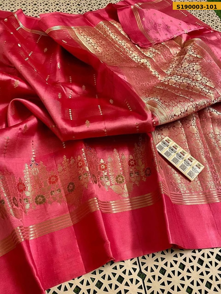 Fancy Raw Mango Silk Sarees