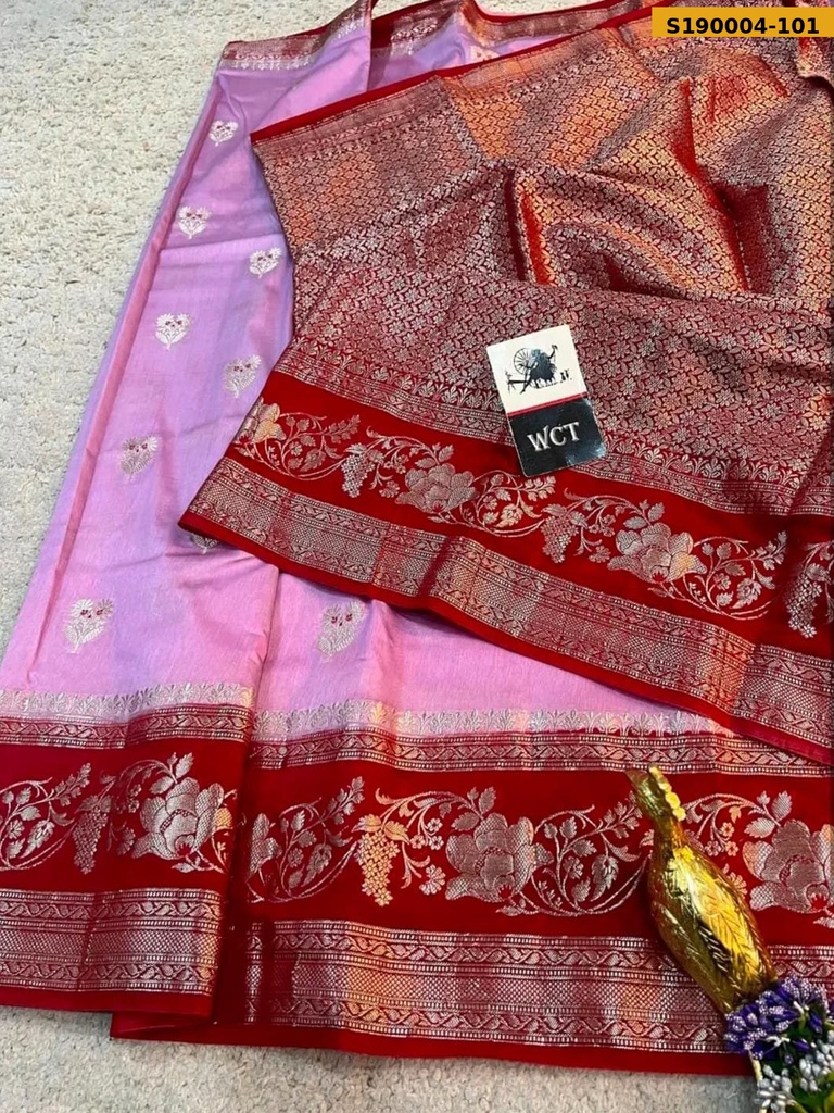 Banarasi Soft Raw Mango silk saree