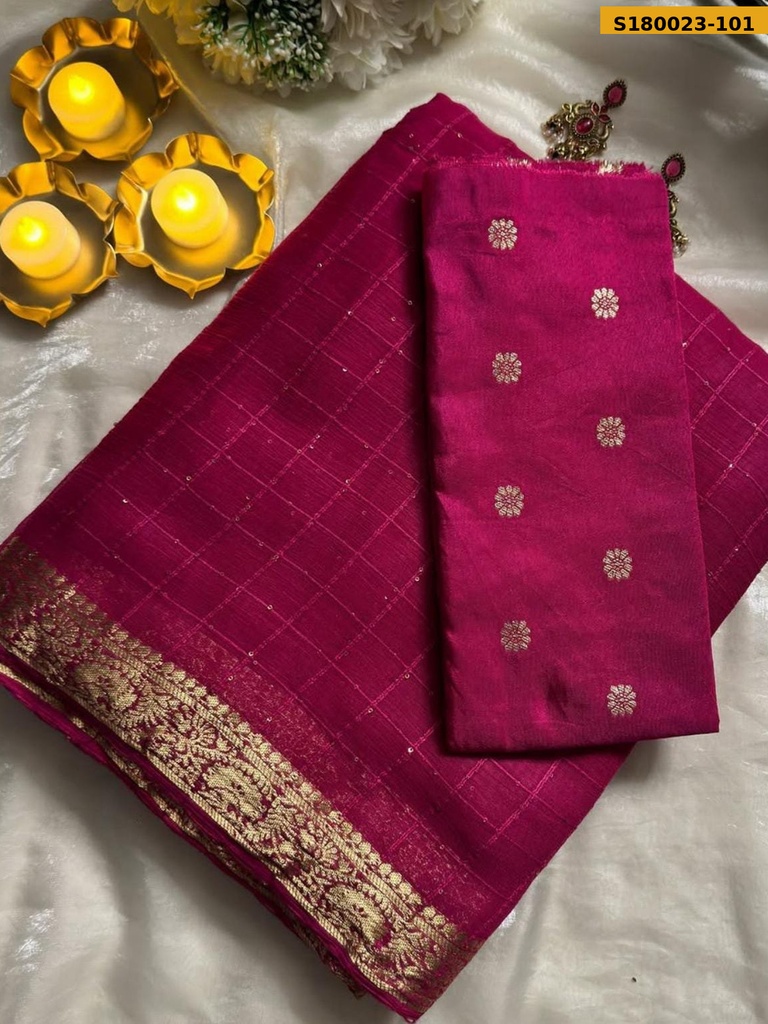 Fancy Viscose Georgette Sequence Saree