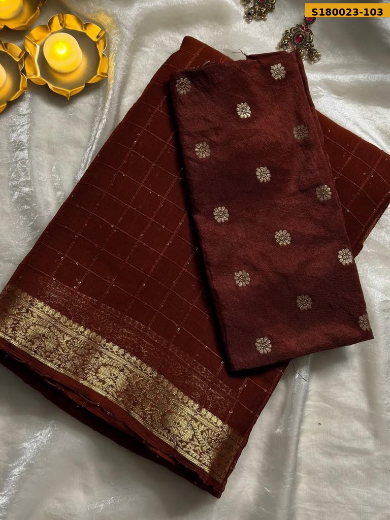 Fancy Viscose Georgette Sequence Saree