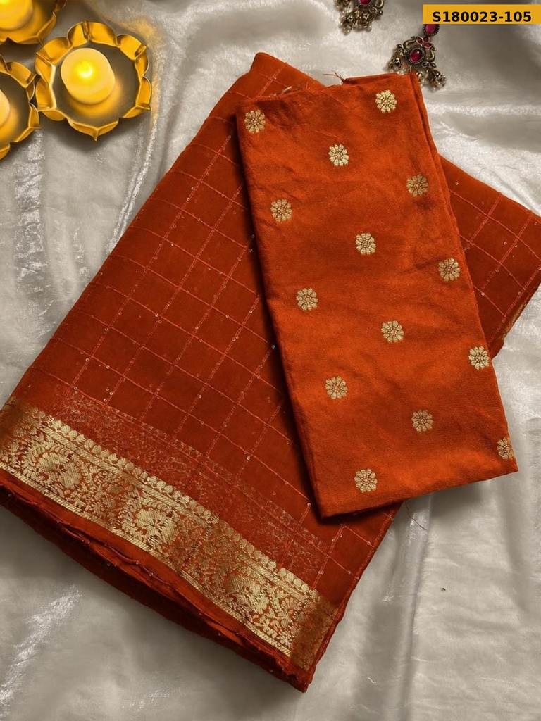 Fancy Viscose Georgette Sequence Saree