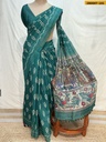 Fancy Soft Chanderi Ikkat Cotton Saree