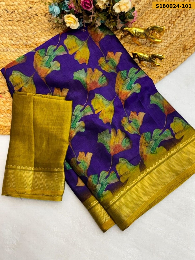 Fancy Bleck Dola Silk Saree