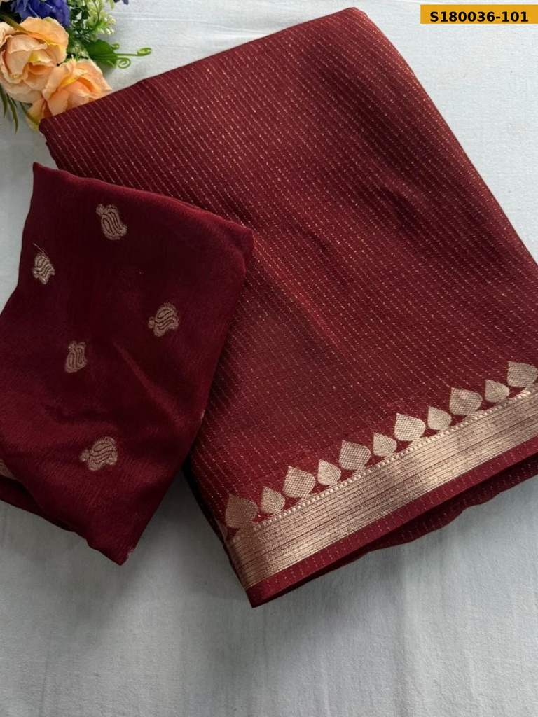 Fancy Chinnon Viscose Saree