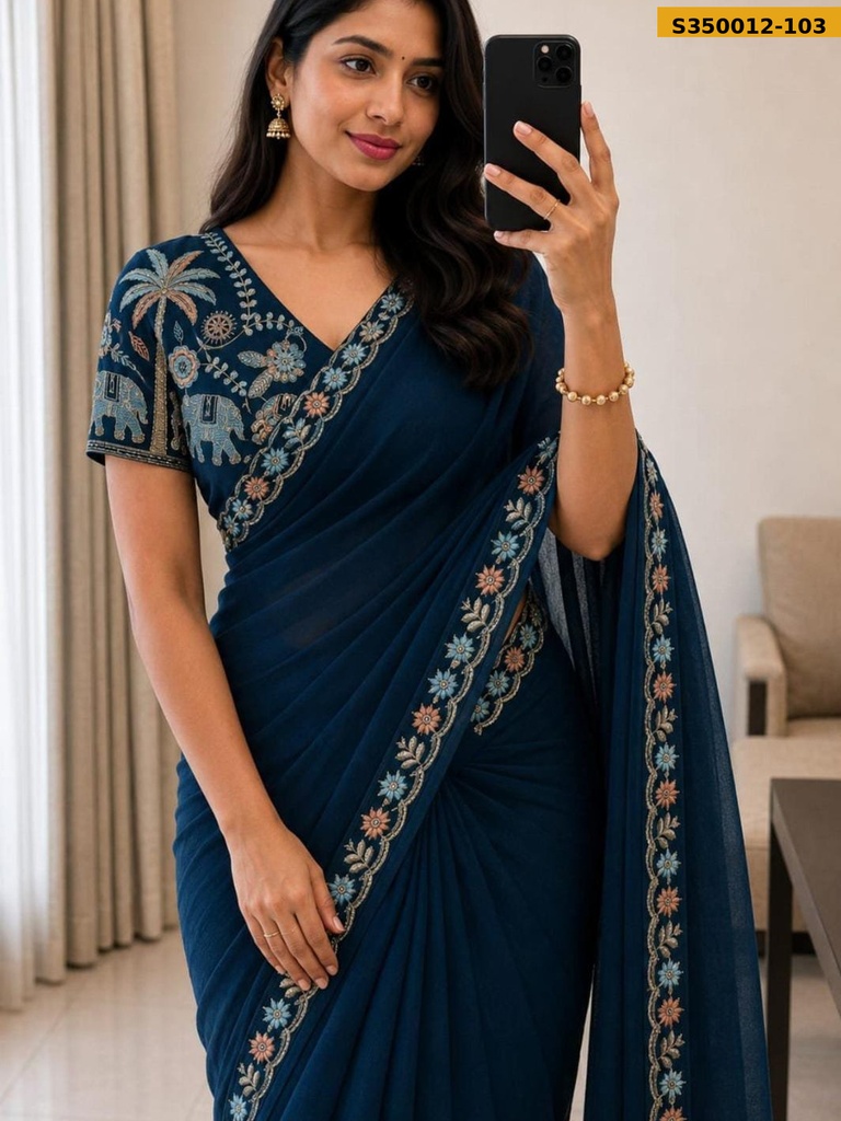 Fancy Star Georgette Saree