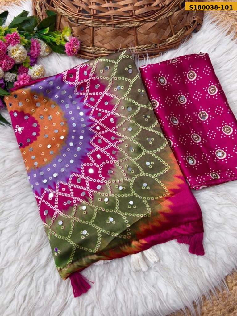 Fancy Japan Satin Saree
