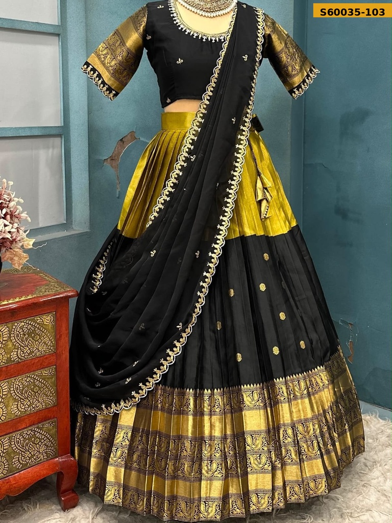 Fancy Kanjivaram Silk Lehenga