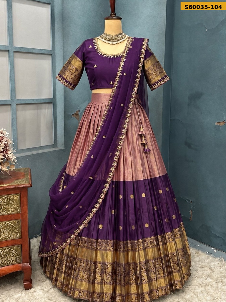 Fancy Kanjivaram Silk Lehenga