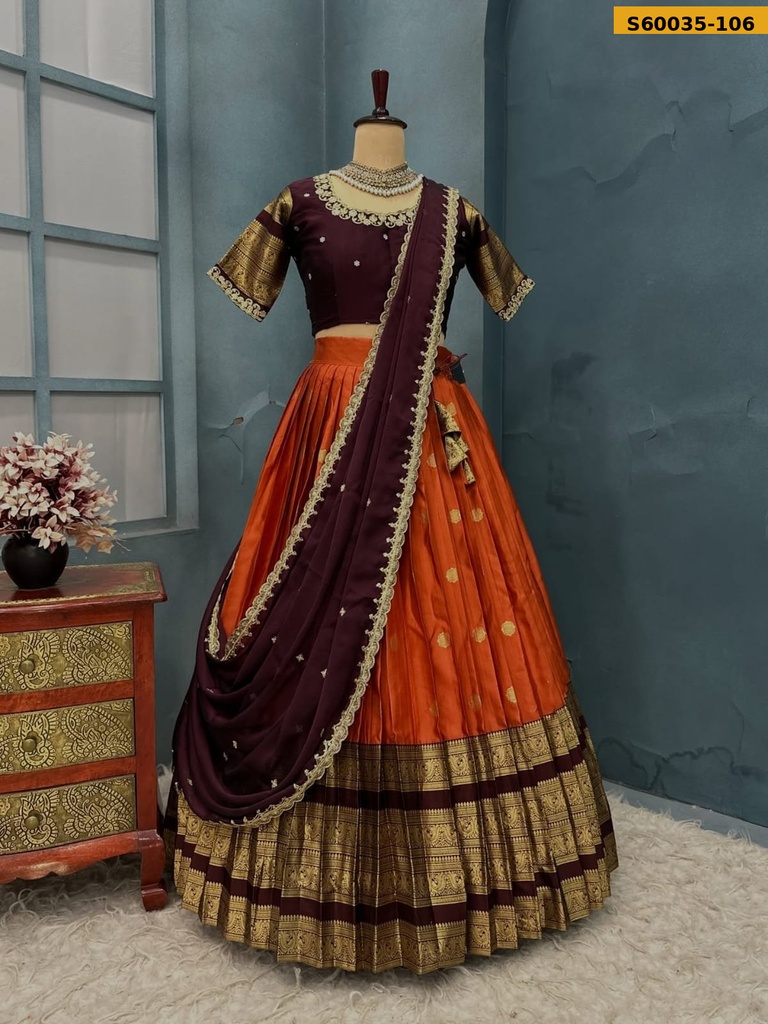 Fancy Kanjivaram Silk Lehenga