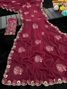 Fancy Georgette Embroidery Saree