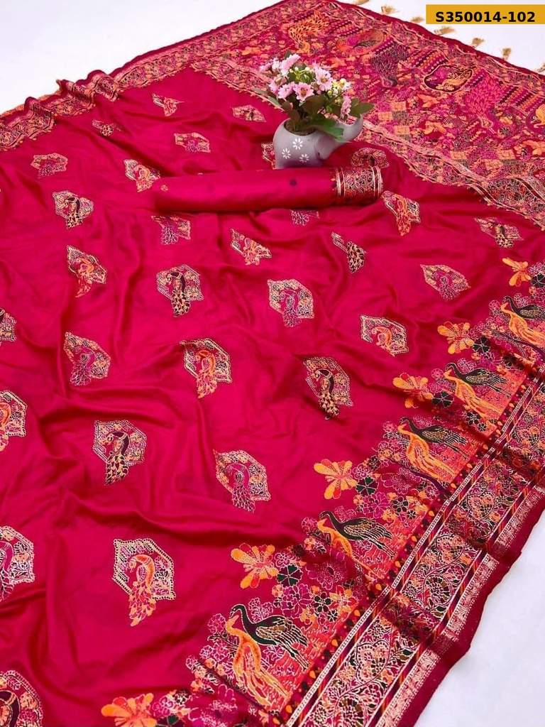 Fancy Pashmina Kashmiri Silk Saree